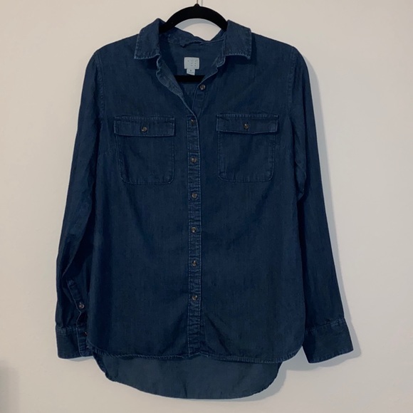 a new day Tops - A New Day. Cotton blue Jean button up. Medium